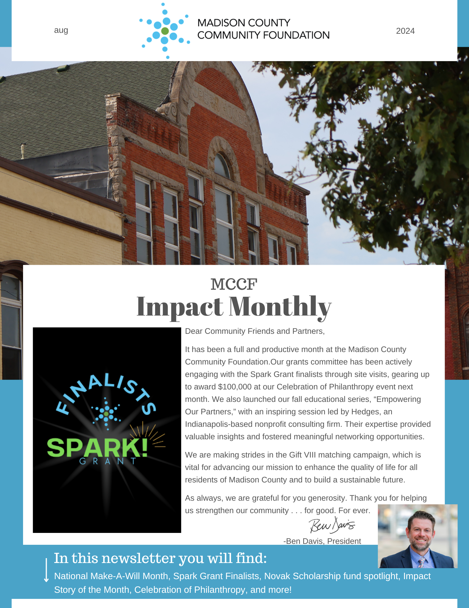 august newsletter front page